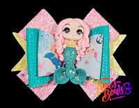 Mermaid Handmade Clay Hair Bow Clip