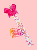 Pin Me Ribbons - Pink & White Cheer (Small)