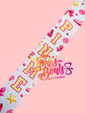 Pin Me Ribbons - Pink & White Cheer (Large)