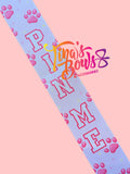 Pin Me - White & Pink Paw Prints (Large)